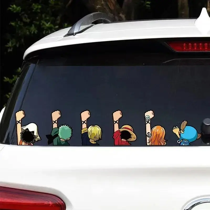One Piece Stiker Kendaraan Listrik One Piece Stiker Baterai Mobil Stiker Helm Stiker Dekoratif Kendaraan Listrik Cutting Mobil Listrik Keren Modifikasi Kartun Tubuh Lucu Dekorasi 4