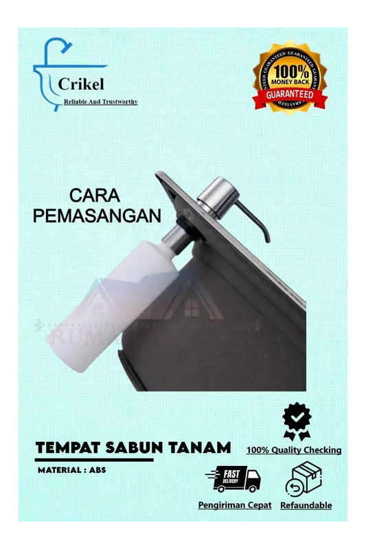 Soap dispenser Wastafel Kitchen sink Tempat sabun Tanam Bak cuci piring 3