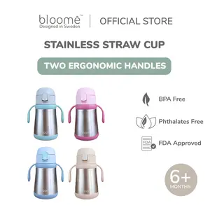 BLOOME Stainless Steel Straw Cup Baby | Thermos Insulated botol minum