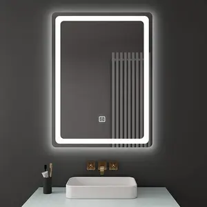 Smart Touch Screen Bathroom Mirror Cermin Kaca anti-kabut Kamar mandi  Anti-fog mirror Model Persegi / -RECTANGULER-