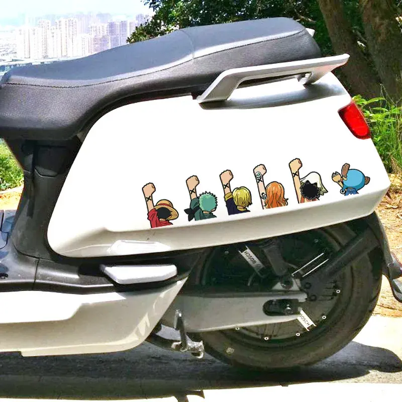 One Piece Stiker Kendaraan Listrik One Piece Stiker Baterai Mobil Stiker Helm Stiker Dekoratif Kendaraan Listrik Cutting Mobil Listrik Keren Modifikasi Kartun Tubuh Lucu Dekorasi 6