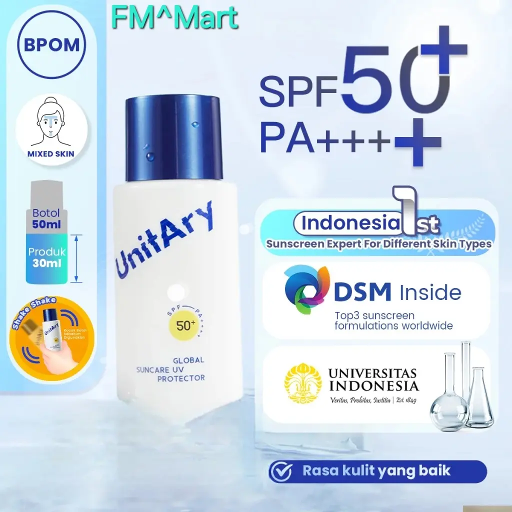 UNITARY Global Suncare UV Protector SPF 50+ PA++++ (Mixed Skin) Perawatan Wajah