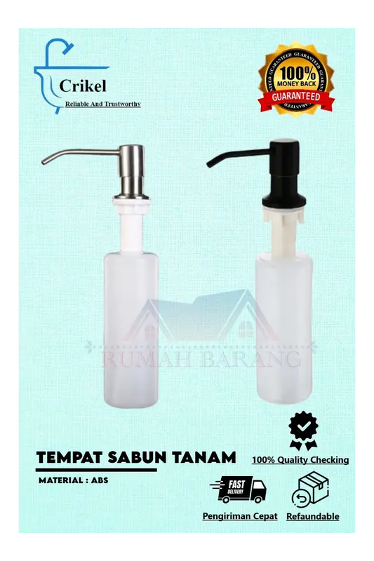 Soap dispenser Wastafel Kitchen sink Tempat sabun Tanam Bak cuci piring 4