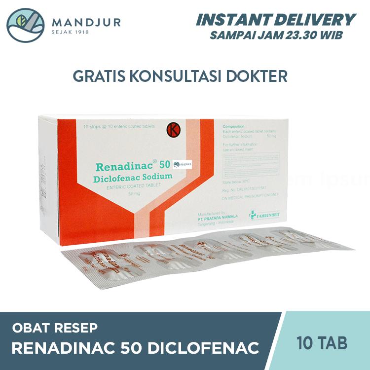 Renadinac 50 mg Strip 10 Tablet