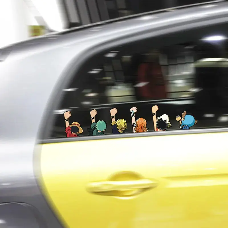 One Piece Stiker Kendaraan Listrik One Piece Stiker Baterai Mobil Stiker Helm Stiker Dekoratif Kendaraan Listrik Cutting Mobil Listrik Keren Modifikasi Kartun Tubuh Lucu Dekorasi 7
