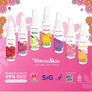 Vlorinskin Deodorant Spray Penghilang Bau Ketiak/Badan, Deo Spray Alami, Deodorant Spray Tawas 100mL