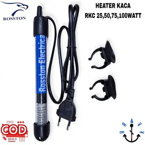Alat Pemanas Aquarium ikan hias Rosston RSK Heater Kaca 25Watt 50Watt 75Watt 100Watt