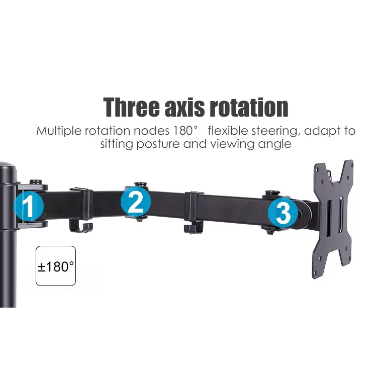 Bracket Stand Mount Kaki Dudukan TV Dual Monitor 2 15 17 22 24 27 Inch 5