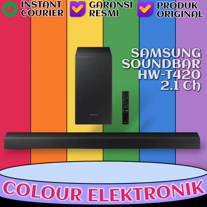 Gambar Samsung SOUNDBAR 2.1Ch HW-T420 | HWT420 | True Dolby Audio 150 W dari Colour Elektronik Kota Tangerang Tokopedia