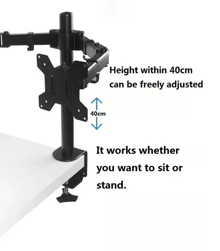 Bracket Stand Mount Kaki Dudukan TV Dual Monitor 2 15 17 22 24 27 Inch 8