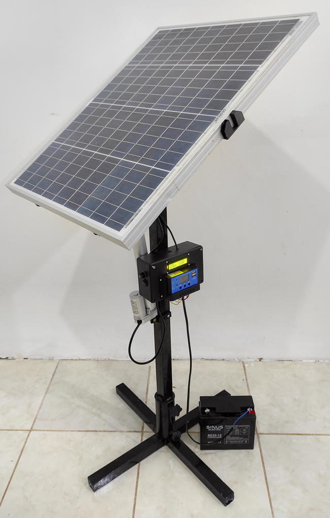 Solar Tracker Besar Jual Solar Tracker Dual Axis 50WP Auto Solar Tracking System PLTS ...
