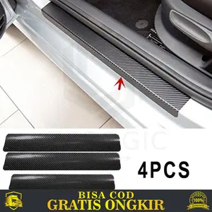 SET STIKER SEAL CARBON PINTU MOBIL UNIVERSAL DEKORASI CAR AUTOMOTIVE
