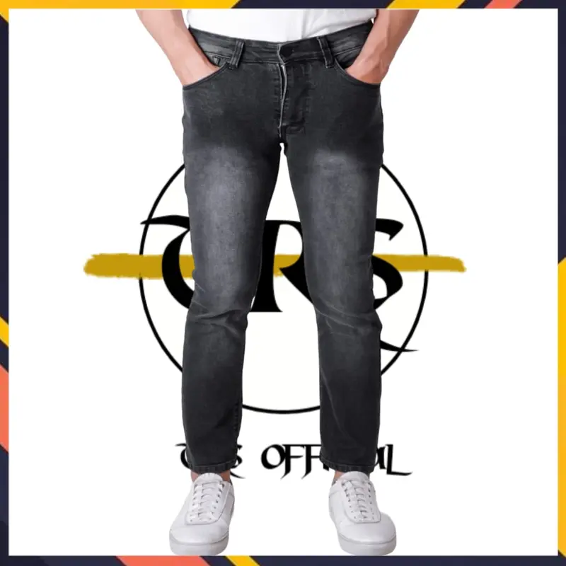Celana Jeans Putih Pria Jumbo Ukuran 28-46 Celana Jeans Putih Slimfit 3