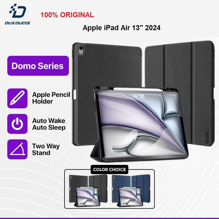 Gambar Case Casing Book Cover apple iPad Air 13 2024 DUX DUCIS Domo Series Original - Hitam dari Dunia Aksesoris GadGet Kota Administrasi Jakarta Selatan Tokopedia