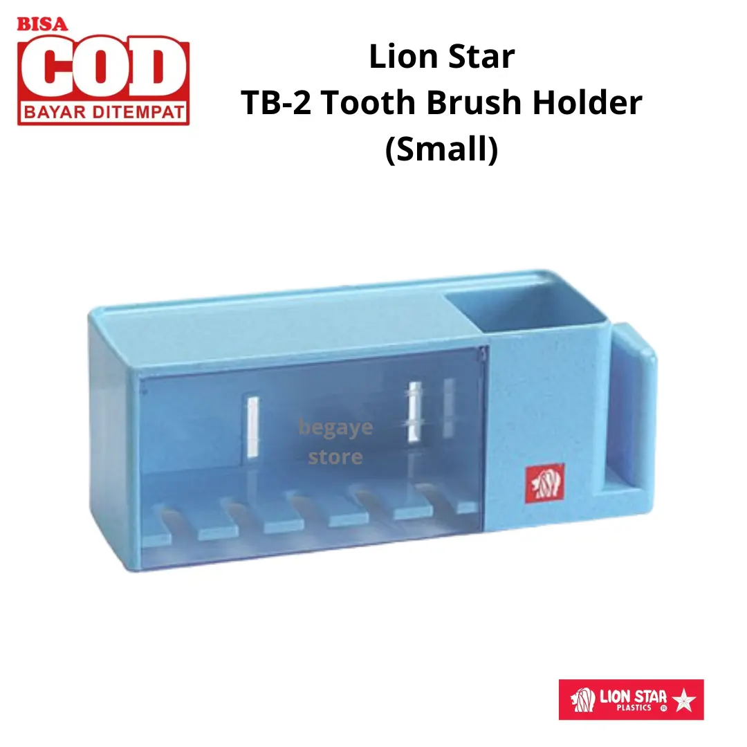 Tempat Sikat Gigi Kamar Mandi Tempel Tembok Lion Star TB-2 Tooth Brush Holder (Small)