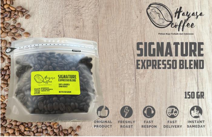 Gambar Kopi Hayasa Signature Expresso Blend 100% Arabika - 150Gr - BIJI dari HAYASA COFFEE Kab. Tangerang Tokopedia