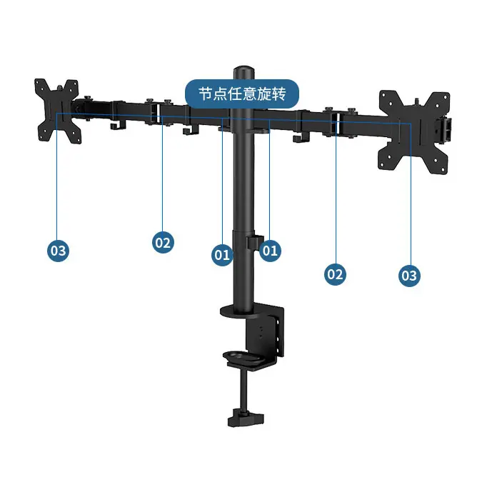 Bracket Stand Mount Kaki Dudukan TV Dual Monitor 2 15 17 22 24 27 Inch 1