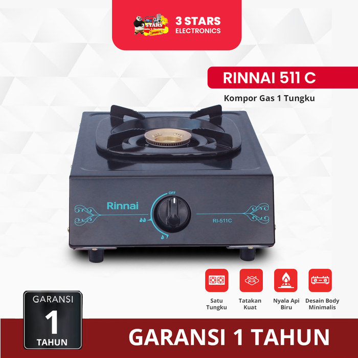 Gambar kompor gas satu tungku rinnai 511c dari 3 STAR ELECTRONICS Kota Blitar Tokopedia