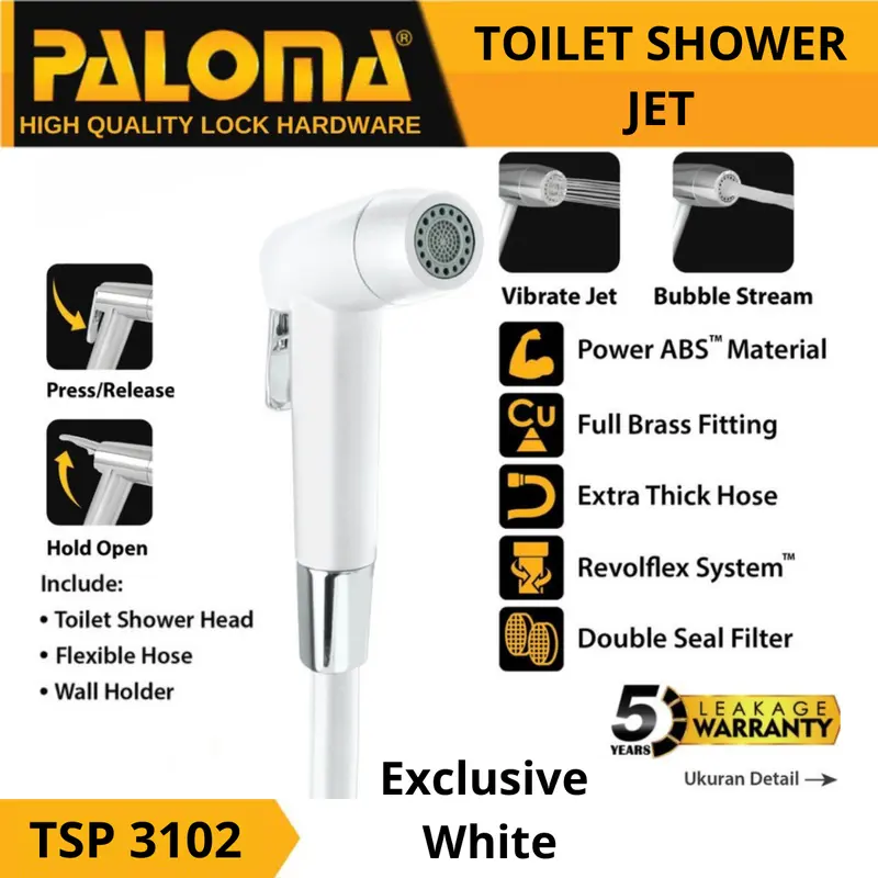 PALOMA TSP 3102 Toilet Shower Putih Jet Washer Bidet Cebok Kloset 0