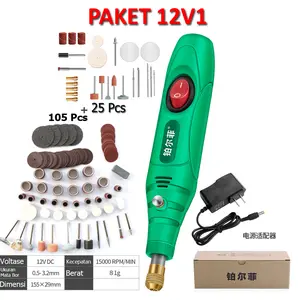 Bor Mini 12V DC Drill Electric Engraver Gerinda Alat Ukir DEGUQMNT