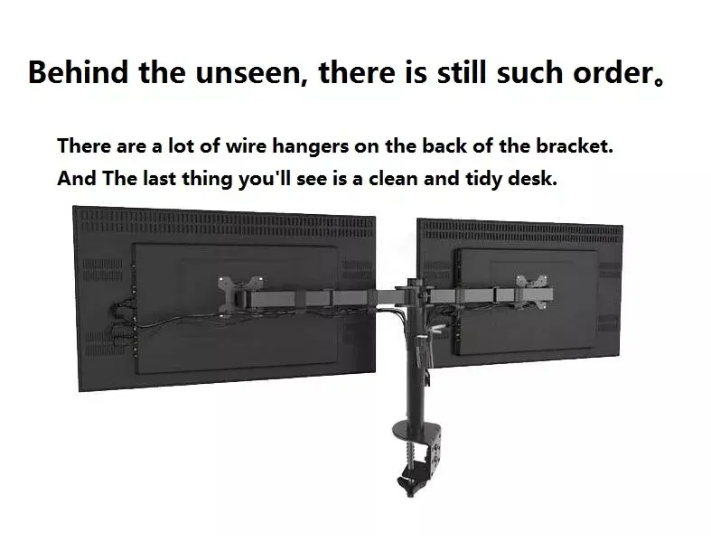 Bracket Stand Mount Kaki Dudukan TV Dual Monitor 2 15 17 22 24 27 Inch 4
