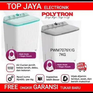 MESIN CUCI POLYTRON 7KG TWINS TUB NEW SERIES BARU BERGARANSI RESMI