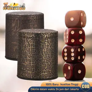 Dice Cup Bahan Leather Alat Kocokan Dadu Dice Shaker