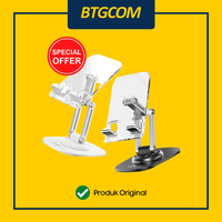 Gambar HOLDER ROBOT RT-US16 CRYSTAL UNIVERSAL TRANSPARENT STAND PHONE/TABLET/HP PUTAR 360 ORIGINAL - Putih dari btgcom Kota Denpasar 1 Tokopedia