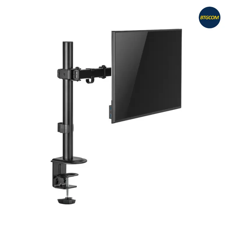 BRACKET MONITOR ARM BRATECK LDT66-C012 BLACK FOR LAYAR LED SCREEN PC 17-32 INCH INCHI