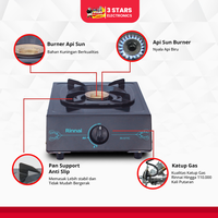 Gambar kompor gas satu tungku rinnai 511c dari 3 STAR ELECTRONICS Kota Blitar 4 Tokopedia