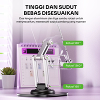 Gambar HOLDER ROBOT RT-US16 CRYSTAL UNIVERSAL TRANSPARENT STAND PHONE/TABLET/HP PUTAR 360 ORIGINAL - Putih dari btgcom Kota Denpasar 4 Tokopedia