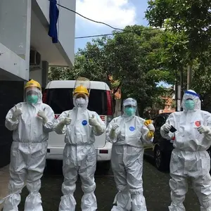 APD BAHAN MICROPORUS IMPORT Anti Air & Virus Kemenkes Cover Shoes Wanita Katun Tidak Panas Sekali Pakai