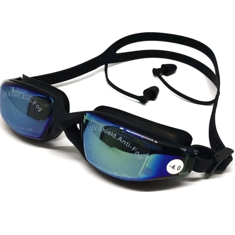 kacamata renang minus free box (miopi)+penutup telinga swim Goggles Optical 0