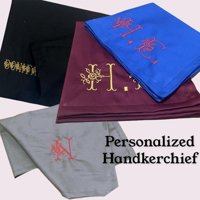 Fawn'G Handmade - Personalized Handkerchief | Sapu Tangan Bordir Huruf 1