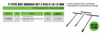 Gambar TEKIRO Kunci T-Type Socket Set 8-10-12mm 1set (3pcs) WR-TT1871 dari Drill&Co Kota Administrasi Jakarta Barat 3 Tokopedia