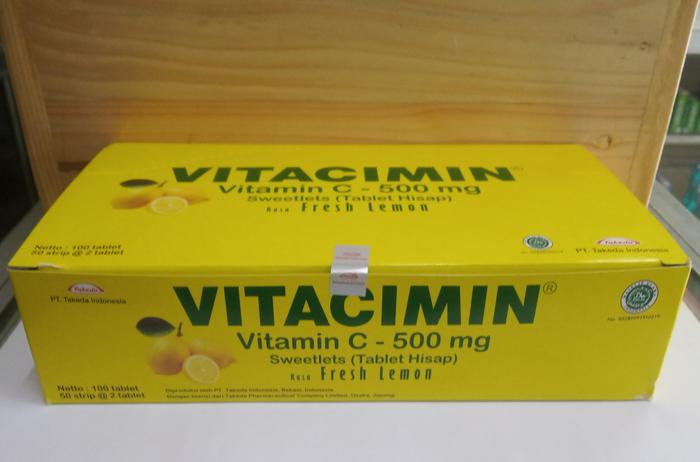 Gambar Vitacimin Vitamin C 500mg 1 box isi 100 tablet - Fresh Lemon dari TO Riang Ria Kota Administrasi Jakarta Utara Tokopedia