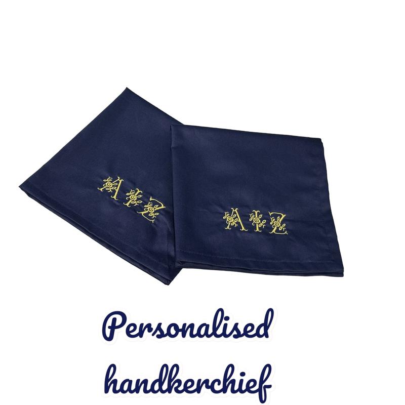 Fawn'G Handmade - Personalized Handkerchief | Sapu Tangan Bordir Huruf 6