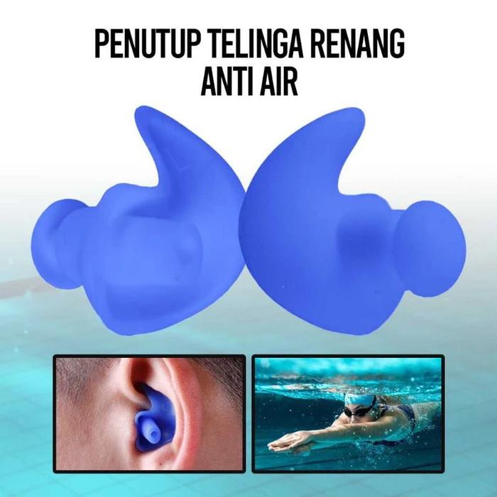 Gambar Penutup Telinga Renang Anak Anti Air - Ear Plug Renang Anak - Tutup Kuping Anti Air Outdoor Sport Swimming - Biru dari Aurel Babyshop Kota Tangerang Selatan 5 Tokopedia