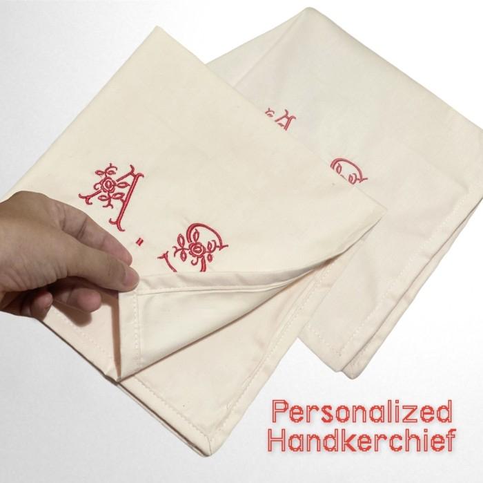 Fawn'G Handmade - Personalized Handkerchief | Sapu Tangan Bordir Huruf 3