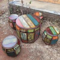 Gambar Set Meja Makan Jati Kursi Tiongkok Vintage Kendang dari Recycled Boat Furniture Kab. Jepara 2 Tokopedia