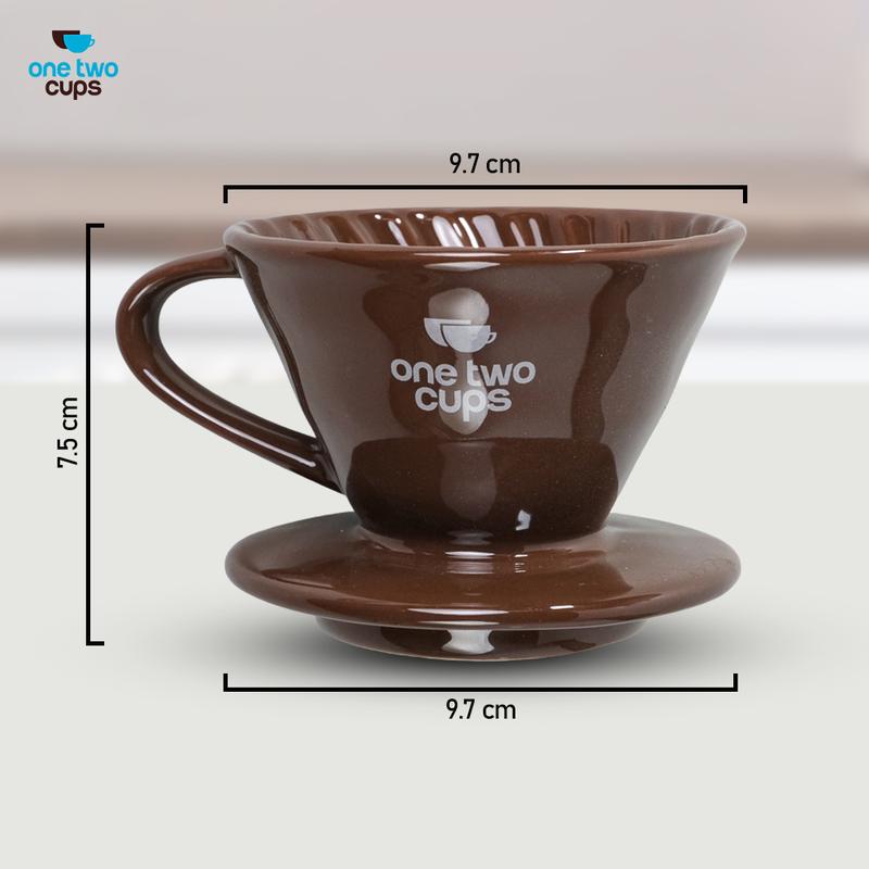 Paket Alat Kopi V60 Dripper Keramik + Paper Filter 40pcs 6