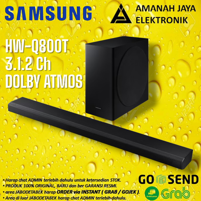 Gambar Samsung SOUNDBAR 3.1.2 Ch HW-Q800T | HWQ800T | TRUE DOLBY ATMOS 330 W dari AMANAH JAYA ELECTRONICS Kota Tangerang Selatan Tokopedia