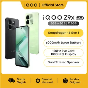 vivo iQOO Z9x (8/128) Snapdragon 6 Gen 1 4nm (ANTUTU 570,456+), 6000 mAH, 1000 nits 120hz eye-care display, Dual Stereo Speaker - VV168NRML]