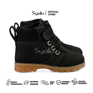 Sepatu boot anak cowok model doctmart