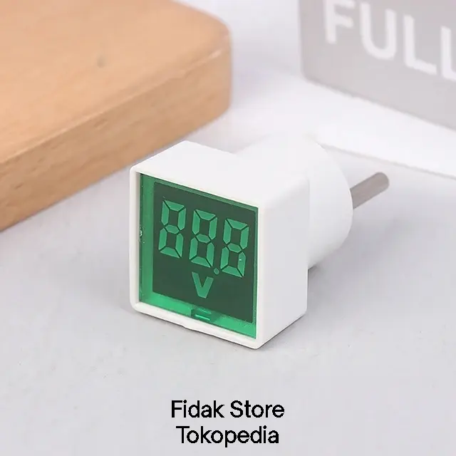 Alat Pengukur Listrik Voltmeter Digital LCD Display Socket Plug EU 220V