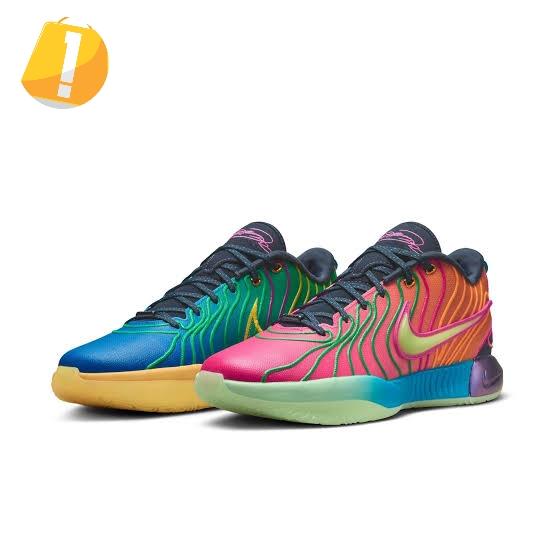 lebron james shoes rainbow