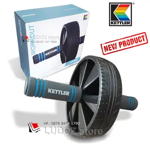 Double Wheel Roda AB Exerciser Roll train KETTLER Gym latihan Perut