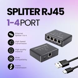 Snugloo Ethernet-splitter, 1 stekker naar 3 aansluitingen, RJ45
