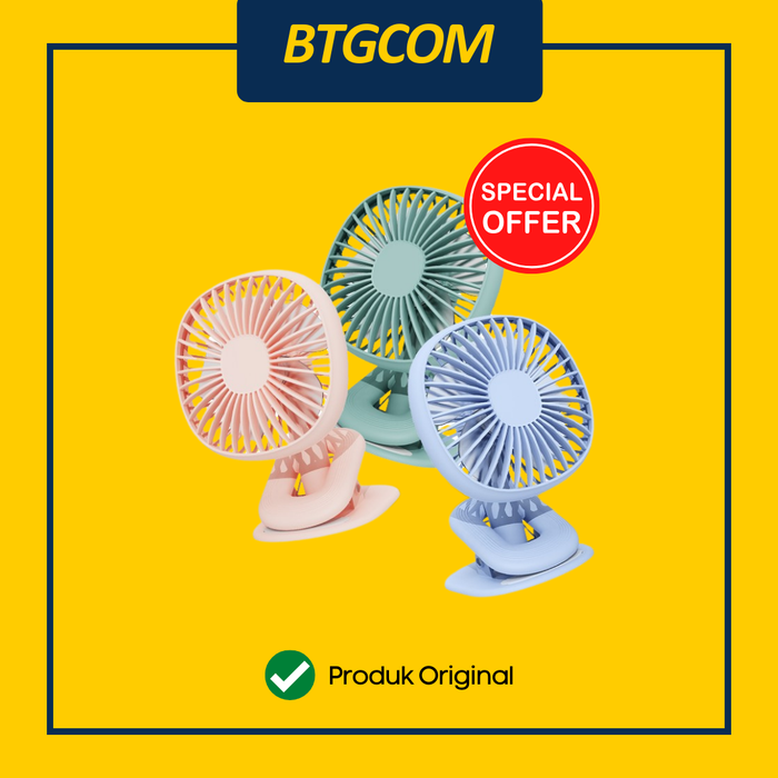 Gambar MINI FAN ROBOT RT-BF10B KIPAS ANGIN KECIL JEPIT PORTABLE DENGAN KLIP KUAT BLUE/GREEN/PINK dari btgcom Kota Denpasar Tokopedia