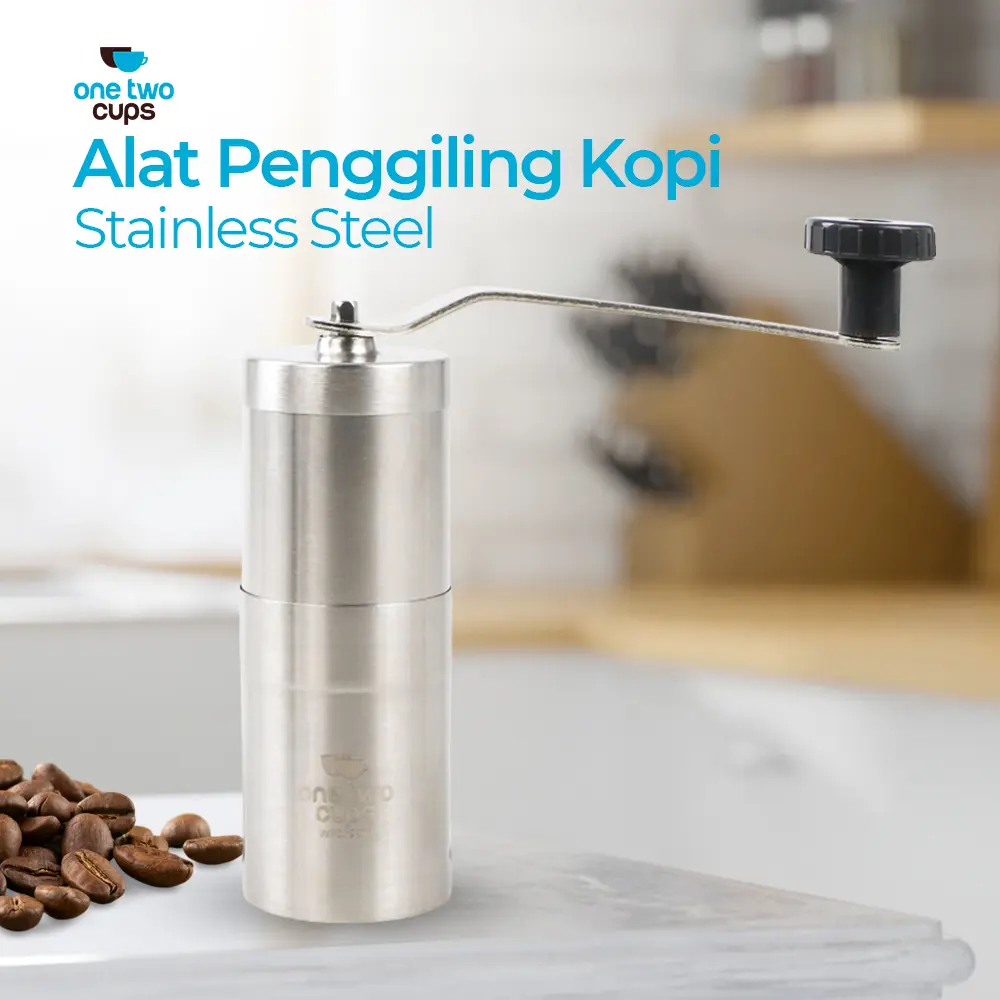 One Two Cups Alat Penggiling Biji Kopi Manual Coffee Grinder Portable
